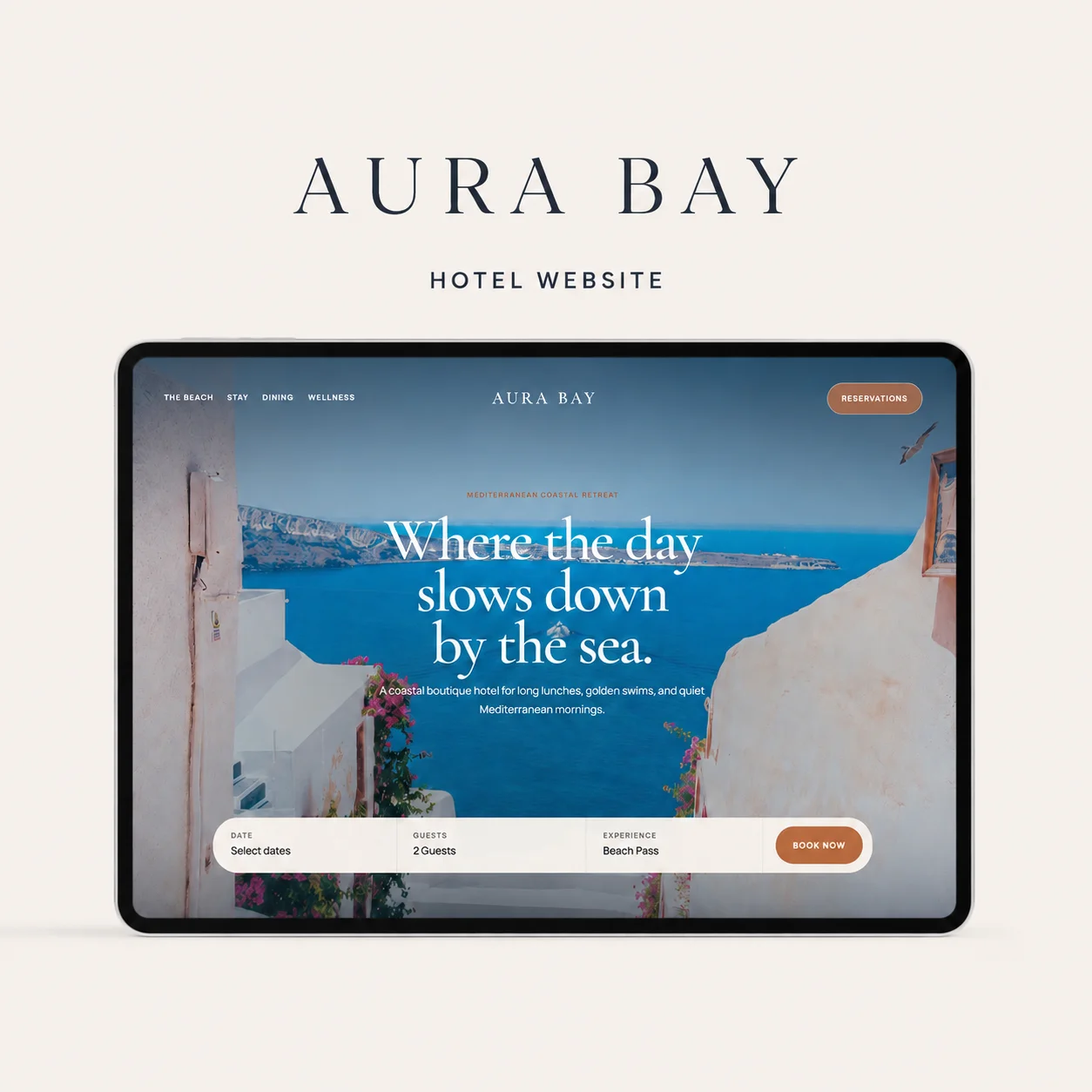 Aura Bay Coastal Boutique Hotel örnek web sitesi